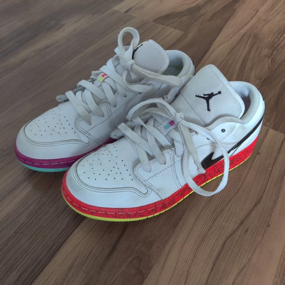 Nike Other - Air Jordan "The Air Jordan 1 Low GS" Colorful Sole. Size 4Y